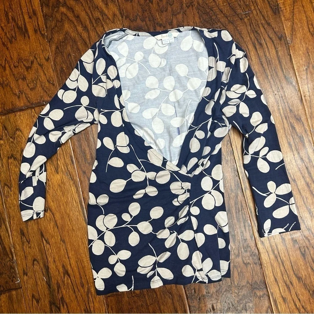 Boden‎ womens jersey faux wrap top